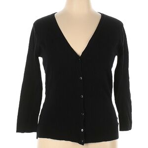 Merona Black Button-Up Cardigan Sweater